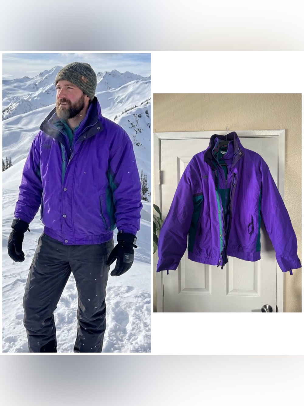 VTG Columbia Bugaboo 2 Piece Ski and Snow Fleece Liner, Medium